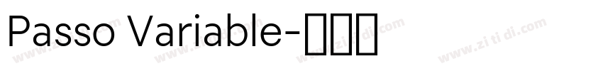 Passo Variable字体转换 Passo Variable字体转换